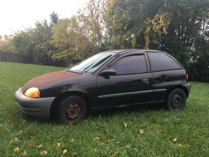 Illustration for article titled '98 Chevy Metro: One last hurrah as a street car, now onto rallycross.